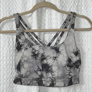 LULULEMON ENERGY BRA MARBLE PRINT SZ 8
